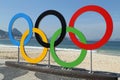 Olympic Rings at Copacabana Beach in Rio de Janeiro